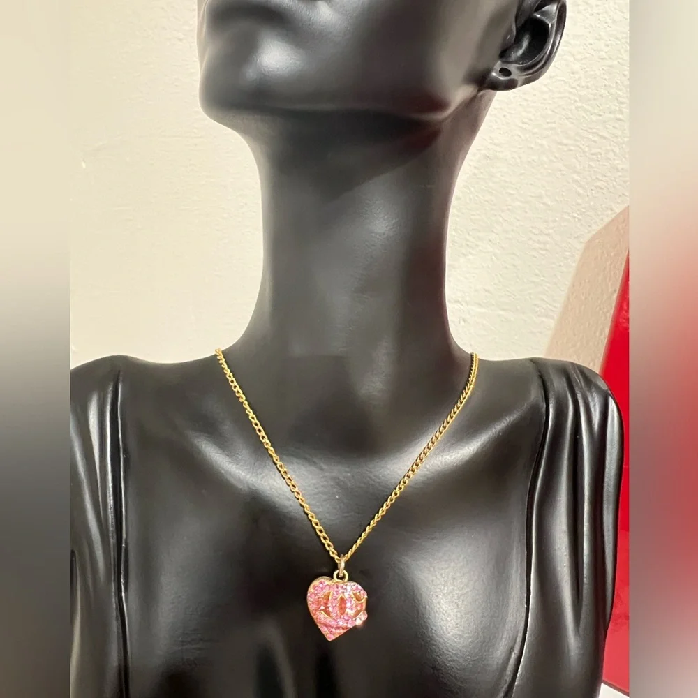 2002 Chanel Heart Pendant Necklace